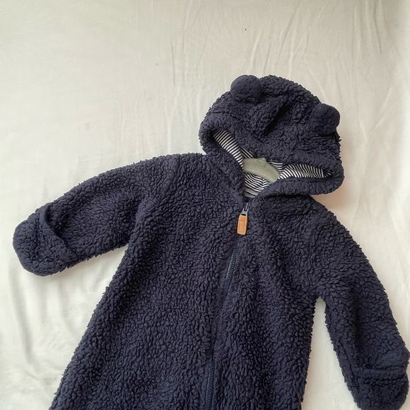 Carter's Teddy Coat One piece Footies for fall - Picture 2 of 3